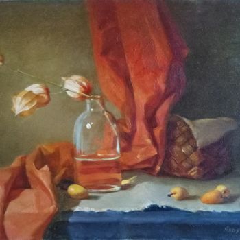 Painting titled "Still life" by Alina Yakhyaeva, Original Artwork, Oil