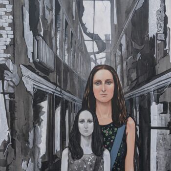 Malarstwo zatytułowany „"Not me"” autorstwa Alina & Alex Anokhin, Oryginalna praca, Akryl Zamontowany na Drewniana rama noszy