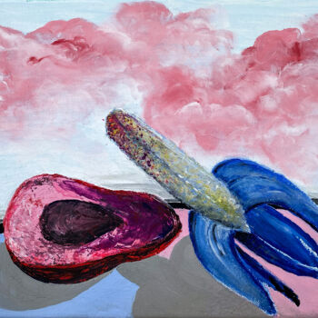 Картина под названием "«ANTICIPATION» acri…" - Alina Landers, Подлинное произведение искусства, Акрил Установлен на Деревянн…