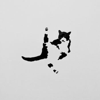Dessin intitulée "CAT#4" par Alina Anokhina, Œuvre d'art originale, Encre