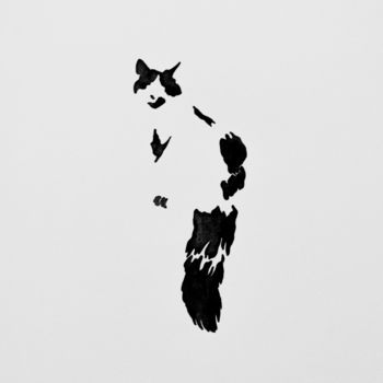 Dessin intitulée "CAT#8" par Alina Anokhina, Œuvre d'art originale, Encre