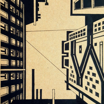「Stadt」というタイトルの描画 Alina Eretによって, オリジナルのアートワーク, ボールペン