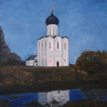 Peinture intitulée "Pokrova-on-Nerl' ch…" par Alina Timofeeva, Œuvre d'art originale, Huile