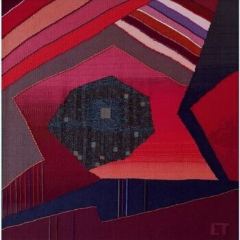 Arte textil titulada "Les transversales" por Aline Jegonday (atelier enila tityad), Obra de arte original, Tapiz