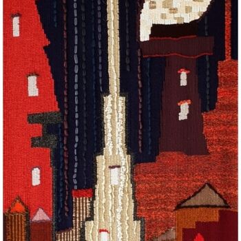纺织艺术 标题为“ConstantiYork” 由Aline Jegonday (atelier enila tityad), 原创艺术品, 挂毯
