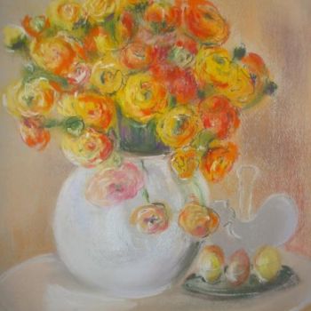 Ζωγραφική με τίτλο "Bouquet de fleurs" από Aliona, Αυθεντικά έργα τέχνης