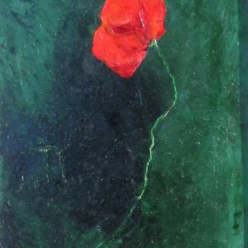 Painting titled "Un coquelicot" by Aliona, Original Artwork