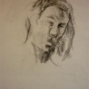 Drawing titled "portrait homme" by Aliona, Original Artwork