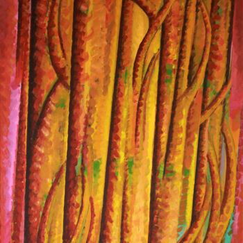 Pintura titulada "Trees" por Alireza Tarkibi, Obra de arte original, Acrílico