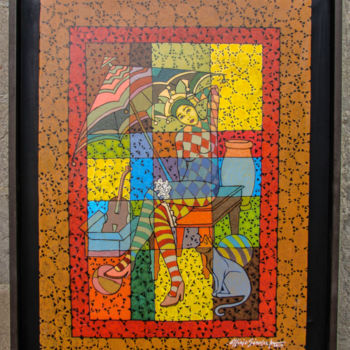 Malerei mit dem Titel "un-amarillo-d-aire-…" von Alirio Sanchez, Original-Kunstwerk, Acryl