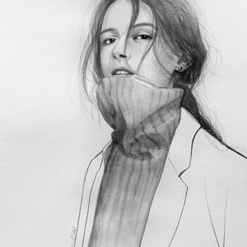 Dessin intitulée "“My autumn” origina…" par Alisa Diakova, Œuvre d'art originale, Graphite