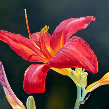 Pintura titulada "Joy Flower" por Alisa Diakova, Obra de arte original, Oleo