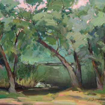 Картина под названием "At the river" - Alisa Onipchenko-Cherniakovska, Подлинное произведение искусства, Масло Установлен на…