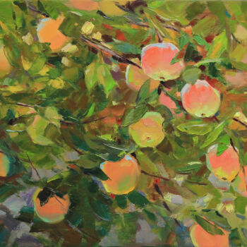 Картина под названием "Carpathian apples i…" - Alisa Onipchenko-Cherniakovska, Подлинное произведение искусства, Масло Устан…