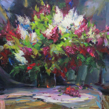 Pittura intitolato "Lilac" da Alisa Onipchenko-Cherniakovska, Opera d'arte originale, Olio