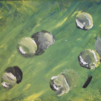 Schilderij getiteld "water drops" door Alisa Vorobyeva, Origineel Kunstwerk, Acryl