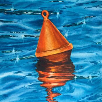 Peinture intitulée "Harbor Hope" par Alisa Vovk, Œuvre d'art originale, Aquarelle