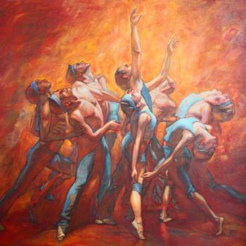 Painting titled "" Scene from ballet…" by Alisa Gibet, Original Artwork, Oil
