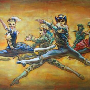 Painting titled ""ballet Anna Kareni…" by Alisa Gibet, Original Artwork, Oil