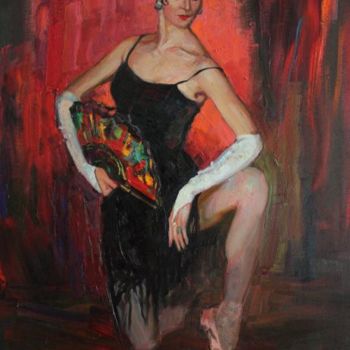 Pittura intitolato ""Carmen"oil on canv…" da Alisa Gibet, Opera d'arte originale, Olio