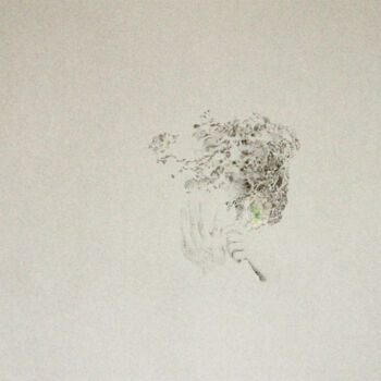 图画 标题为“Mains et roche” 由Alison Vignault, 原创艺术品, 铅笔 安装在纸板上