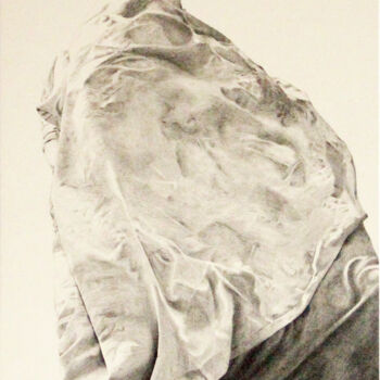 Drawing titled "Murmures" by Alison Vignault, Original Artwork, Graphite Mounted on Cardboard