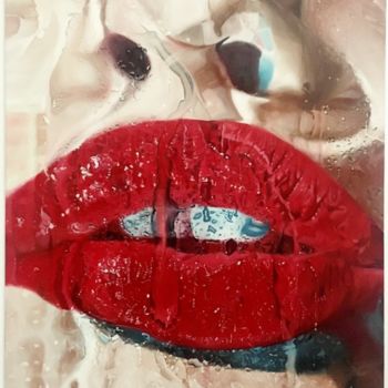 Ζωγραφική με τίτλο "Wet Lips" από Alisa Iamandi, Αυθεντικά έργα τέχνης, Λάδι
