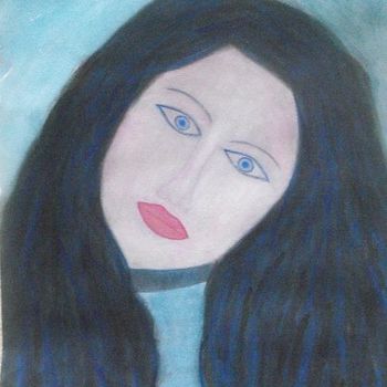 Painting titled "Blue" by Ally Melly, Original Artwork