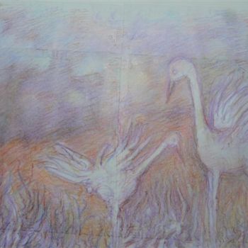 Pintura intitulada "Oiseaux" por Tabali, Obras de arte originais