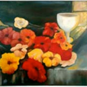 Painting titled "FLEURS COUPEES" by Alix.F, Original Artwork