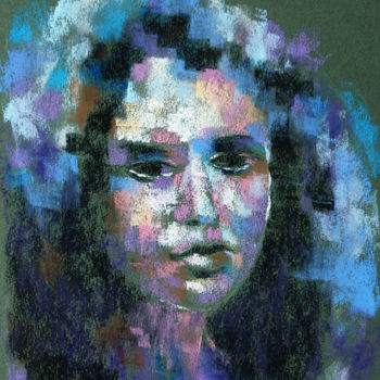 Картина под названием "Portrait" - Aliz Posta, Подлинное произведение искусства, Пастель