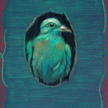 Картина под названием "Bird" - Aliz Posta, Подлинное произведение искусства, Пастель
