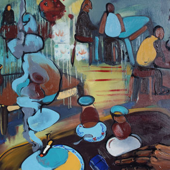 Peinture intitulée "Çay" par Alena Briginets, Œuvre d'art originale, Huile