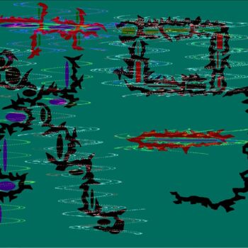 Arts numériques intitulée "Lettre chinoise M" par Aljuna, Œuvre d'art originale, Travail numérique 2D