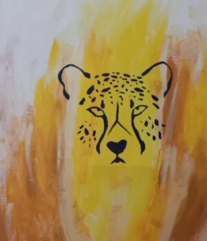 Peinture intitulée "Cheetah" par All, Œuvre d'art originale, Acrylique