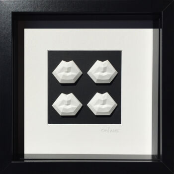 "WHITE LIPS ON BLACK" başlıklı Heykel Alla Grande tarafından, Orijinal sanat, Taş