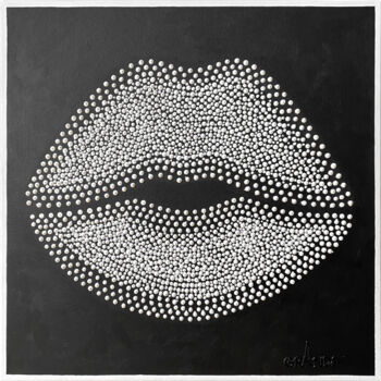 Schilderij getiteld "KISS OF STARS" door Alla Grande, Origineel Kunstwerk, Acryl