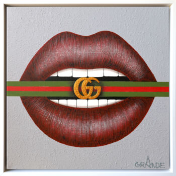 Painting titled "LOVE GUCCI BELT" by Alla Grande, Original Artwork, Acrylic