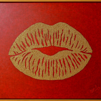 Painting titled "KISS OF DESERT" by Alla Grande, Original Artwork, Acrylic