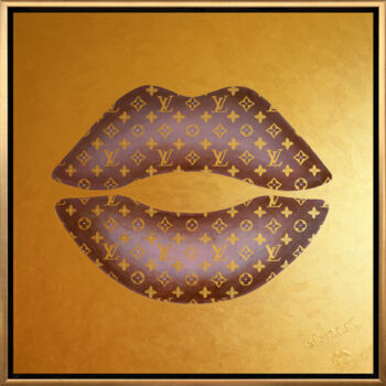 Schilderij getiteld "LOUIS GOLDEN KISS" door Alla Grande, Origineel Kunstwerk, Acryl