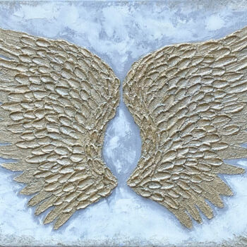 Peinture intitulée "Angel Wings" par Alla Kyzymenko, Œuvre d'art originale, Huile