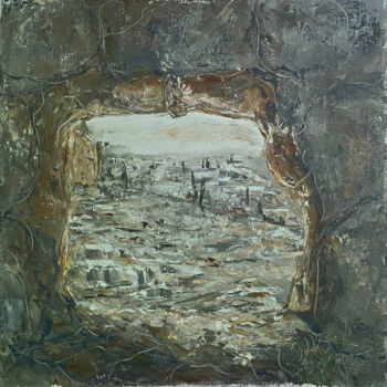 제목이 "Jerusalem. Israel"인 미술작품 Alla Ronikier로, 원작, 기름 나무 들것 프레임에 장착됨
