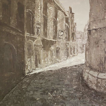 Malerei mit dem Titel "Gdansk. City walk" von Alla Ronikier, Original-Kunstwerk, Öl