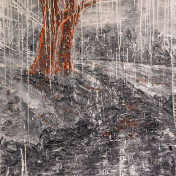 Malerei mit dem Titel "Saga of the Trees 3" von Alla Ronikier, Original-Kunstwerk, Öl