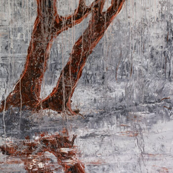 Malerei mit dem Titel "Saga of the Trees 2" von Alla Ronikier, Original-Kunstwerk, Öl