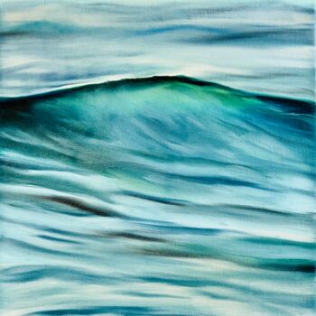 「Frash Waves」というタイトルの絵画 Alla Alによって, オリジナルのアートワーク, オイル ウッドストレッチャーフレームにマウント