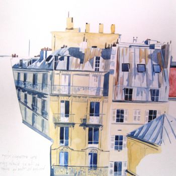 Painting titled "toits de ponthieu" by Allais Rabeux, Original Artwork