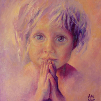 Malerei mit dem Titel "L'Enfant Intérieur" von Alla Mikhailova, Original-Kunstwerk, Öl