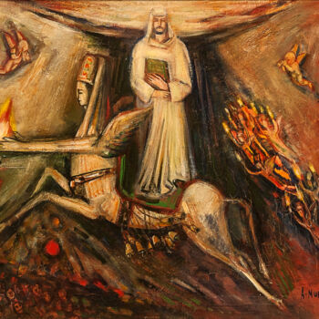 Painting titled "Ascension" by Allamyrat Muhammedov, Original Artwork, Oil