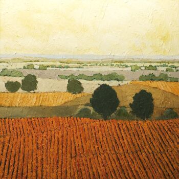Malerei mit dem Titel "After Harvest" von Allan P Friedlander, Original-Kunstwerk, Öl